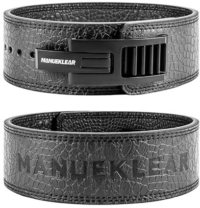 Manueklear Hebegürtelhebel für Männer und Frauen, 10 mm, Schnellverriegelung, Hebelgürtel, Gewichtheben mit verstellbarer Schnalle, Hebel, Gewichthebergürtel für Powerlifting und Kreuzheben