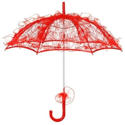 FACAILUO Lace Parasol Elegant Lace Umbrellas for Outdoor Party Photo Props Decorative Parasol Lacework Umbrellas for Garden