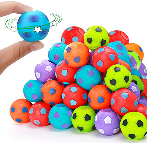 40 Stück Fußball Spinner Fingerspitzen Spielzeug, Mini Fußball Bälle Fidget Drehbare Stressbälle Spiel, Weihnachten Mitgebsel Kindergeburtstag 4 5 6 7 8 9 10 Jahre