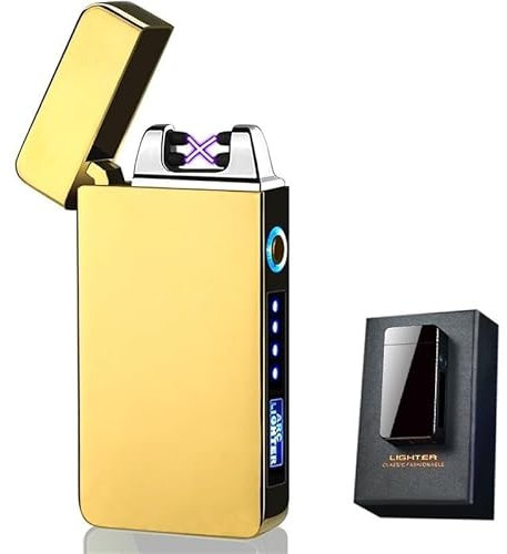 Smart Electric Lighter, Arc Lighter, USB Rechargeable Lighter, Windproof Flameless Lighter Candle BBQ, Fireworks, Candles, Camping,Gifts for Men, Husbands, Fathe,Plasma Double Arc Lighter For Bonfire,