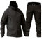 Oanviso Herren 2 Teilig Combat Jacke Taktische Sporthosen Softair Militär Anzug Männer Outdoor Regenjacke Jagdbekleidung Austauschjacke Übergangsjacke Oversized E Schwarz 3XL