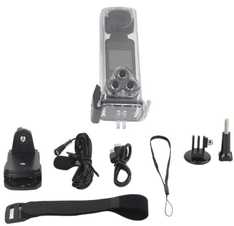RockVOQRN Pocket Camera 4K HD 270° Rotatable Anti Shaking with Mic Clip outdoor Diving Shooting