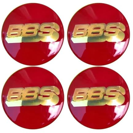 SANSHAOS Radnabenabdeckung Aufkleber Logo Radnabenkappen Zentralabdeckung Abzeichen für BBS 56MM 60MM 65MM 70MM 80MM, Nabendeckel Staubdicht Wasserdicht, 4 Stück,B-56MM