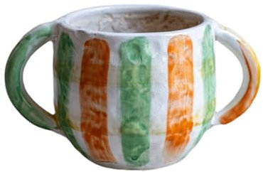 Yofab Pots de fleurs uniques colorés en terre cuite style scandinave pot de fleurs artistique décoratif vintage bohème pot de fleurs toscane décor de jardin