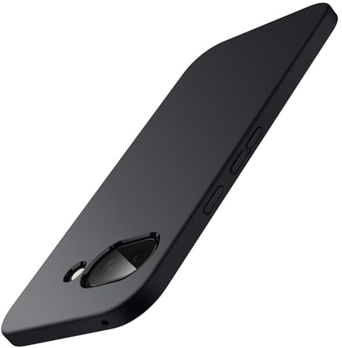 JETech Dünn Hülle für Google Pixel 9a, Schwarz | Weiches TPU-Design, Matte Oberfläche, Stoßschutz