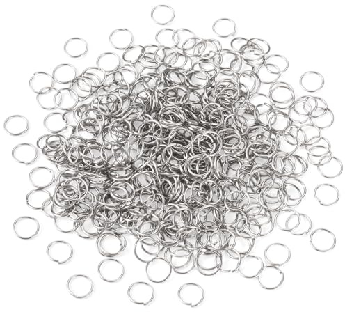 Craftdady 1500 Stück Edelstahl offene Springringe 10mm Metall offen silberne Gliederringe Verbinder für Schmuck machen DIY Kette Ohrring Handwerk, Innendurchmesser: 8 mm