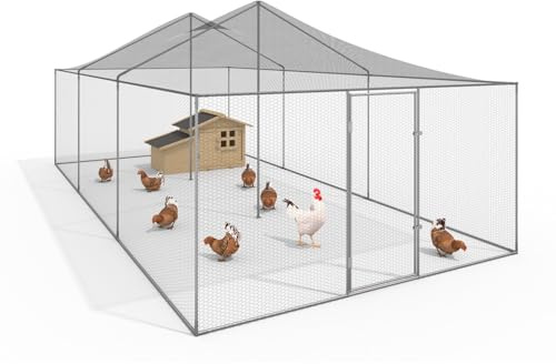 IDMarket - Voliere 18 m² Gitterpark 6 x 3 M Hühnergehege für Hinterhoftiere