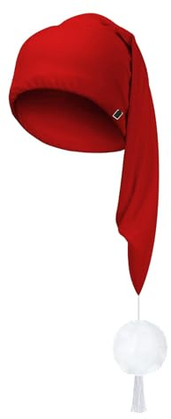 Generisch Unisex Zipfelmütze für Weihnachten - Lange Elfenmütze mit Bommel | Lustiges Accessoire für Kostüme und Pyjama-Partys