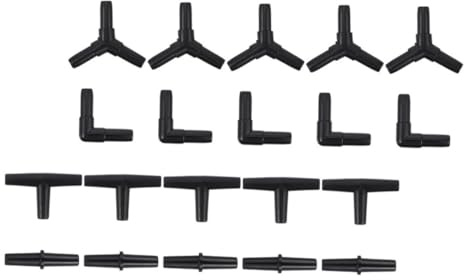 Milisten 20pcs Aquarium Air Pump Accessories Oxygen Hose Connector Tracheal Joint Airline Tubing Connector for Fish Tank Bubbler