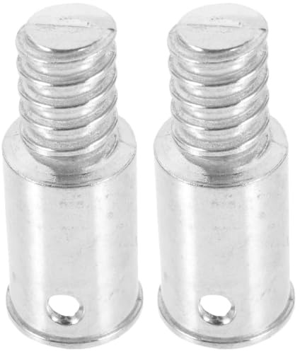 Replacement Broom Handle Threaded End Connector 2pcs Stainless Steel | American Thread, Fits 25mm Poles and Cleaning Tools, Galvanized Finish, Easy Install, Silver