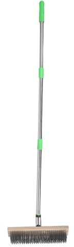 Sosoport Long Handled Steel Wire Brush for Boat Deck Cleaning with Comfortable Handle, Heavy-duty Stainless Steel Rust Removal Brush for Marine Outdoor Floor and Ship Hull Maintenance