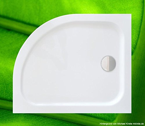 Receveur de douche quart de cercle bac de douche 90 x 75 75 x 90 cm Rayon 50 cm gauche