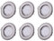 6er Set Einbaustrahler Farbe: Edelstahl gebürstet - GU10 230Volt 5Watt LED Leuchtmittel warmweiß 400Lumen 3000Kelvin 120Grad - LED auswechselbar - GU10 Fassung inklusive - ***Sonderpreis***