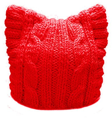 BIBITIME Handgefertigte gestrickte Pussycat Mütze Damen März Parade Cap Katzenohren Beanie