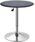 HOMCOM Table de Bar Table Bistro Mange-Debout Chic Style Contemporain Table Ronde Hauteur réglable 67-93 cm Ø 63 cm Plateau pivotant 360° métal chromé PVC Noir