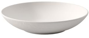 Villeroy & Boch - Manufacture Rock Blanc Schale 24 cm Weiß, Spülmaschinenfest, Mikrowellensicher, Tiefer Teller, Teller für Suppen oder Pasta, Schüssel, Ramen Schüssel, Geschirr, Premium Porzellan