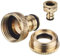 LANGING 2 Conectores de latón para Grifo de Manguera de jardín, 2 en 1, Adaptador de Grifo roscado Hembra