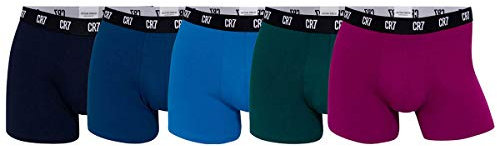 CR7 Cristiano Ronaldo Pantaloncini da Uomo, Confezione da 5, Blu, Verde, Viola, XXL