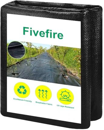 FiveFire Ground Cover Weed Membrane Heavy Duty Landscape Ground Cover Membrane for Gardens 1m x 10m