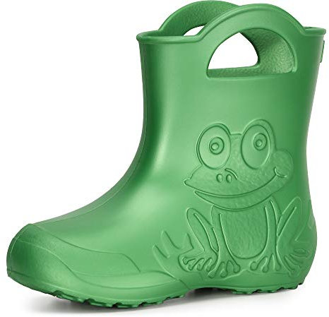 Ladeheid Eva federleichte Kinder Gummistiefel für Jungen und Mädchen Regenschuhe Bequeme und wasserdichte Regenstiefel Kinder LA-CA-01 (Smaragdgrün, 30/31 EU)