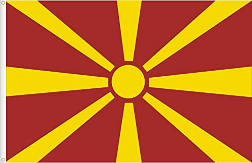 FLAGGE NORD MAZENONIEN. 90D SEIDENSATIN QUALITÄT. GRÖßE VON 150X90 CM