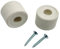 Rubber Door Stops/Wall Protectors with Screws (Large (33mm) White)