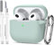 MHYALUDO AirPods 3 Hülle - Silikon Schutz mit Schlüsselanhänger und Reinigungsset, Cloud Grey