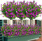 WOIRROIP 6 Bundles Fleurs Artificielles Extérieures Résistantes aux UV Plantes Artificielles Extérieures Fleur en Vrac Jardinières Suspendues Vase de Porche Extérieur Décoration de Fenêtre de Maison