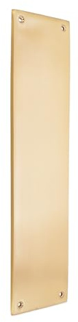Infinity Decor Satin Brass Victorian Finger Push Plate Rectangular 300 x 75mm Door Protector for Vintage Style Internal and External Door Hardware