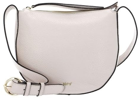 Abro Leather Kaleido Lulu Crossbody Bag Small Beige