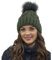 VIVISENCE Wintermütze Mit Bommel Damen Perfekte Passform Warmes Strickmütze Herbst Frauen Mütze Für Winter Aufgerolltem Design Für Extra Wärme Ideal Für Kalte Wintertage Modell, Grün,Einheitsgröße