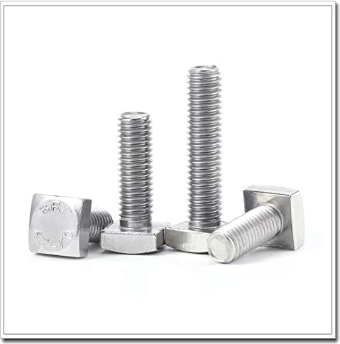 6 pezzi M8×16mm 304 vite della testa quadrata del bullone della testa quadrata dell'acciaio inossidabile