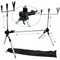 A&N Rod Pod Support de canne à pêche à la carpe réglable en Aluminium Plastique avec montage au sol, noir