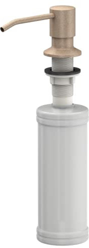 QUADRON Seifenspender Beige Metall 350ml Spülmittelspender, Nachfüllbarer Soap Dispenser, Spender Geeignet für Küche, Handseife, Shampoo, Duschgel, Waschmittel, Bad