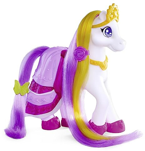 Sweet Pony Ball-Party, Vinylpony mit Langen Haaren, 6 Zubehörteile, 22cm, Spielpferd ab 3 Jahre