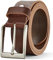 VRLEGEND Gürtel Herren Ledergürtel Herren Gürtel Echt Leder Jeansgürtel Herrengürtel 3.8cm Breit aus Rindleder (Braun,Taille 40W-42W=Gesamtlänge 125cm)