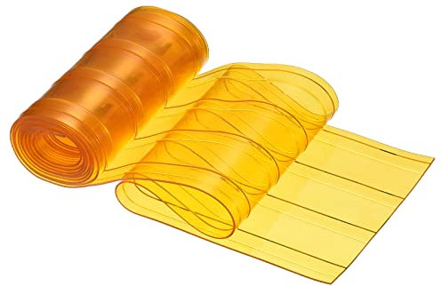 PATIKIL PVC Bande Porte Rideau, 86(7.2ft) Longueur x 7.3(0.6Ft) Largeur 0.07 Épaisseur Plastique Vinyle Bande Rideau pour Entrepôt Portes, Jaune