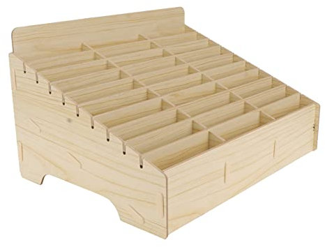 Ciieeo Telefon-Aufbewahrungsbox 30-Gitter-Handyhalterfach Klassenzimmer Schreibtisch-Organizer Aus Holz Taschenrechnerhalter Für Schule Büro Khaki