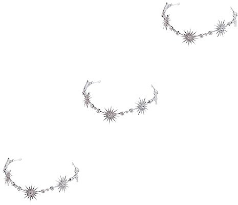 minkissy 3st Brautkleid-accessoires Haarspange Zur Hochzeit Braut Gürtel Schärpe Silberne Strassgürtel Hochzeitsgürtel Aus Strass Kristallblumen-stirnband Damen Ziemlich Zinklegierung Schal