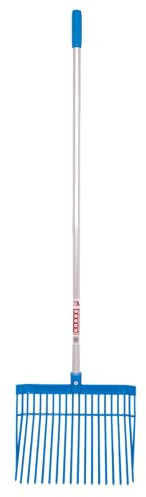Red Gorilla Medium Bedding Fork with Straight Handle Blue Lightweight For Stable Bedding Mucking Out Metal Pitchfork for Hay and Garden Compost 154cm Long