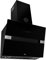 GURARI Hotte aspirante 60 cm série Diamond GCH 970 Bl 6, Hotte Inclinée en Verre Haute Performance 850 m³/h, Hotte Murale Noire 2 x aspiration de bord, Hotte Moderne Évacuation Externe, Recyclage Air
