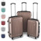 Easy Move ABS Hartschalenkoffer - Ergonomisch & Sicher - Trolley Koffer Set 3-teilig mit 360° Rädern, Zahlen-Schloss - Rollkoffer, Reisekoffer (Coffee, Kofferset)