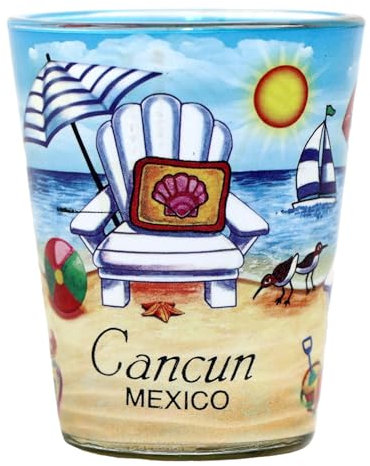 Cancun Mexico Strandkorb In-And-Out Schnapsglas