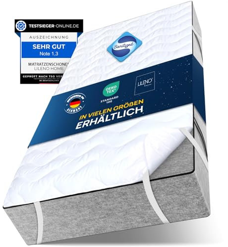 LILENO HOME Matratzenschoner 90x200 cm - Matratzenauflage 90x200 atmungsaktiv u. waschbar- extra weicher Matratzenschoner als Matratzen-Cover u. Schoner für Topper, Boxspringbett u. als Unterbett