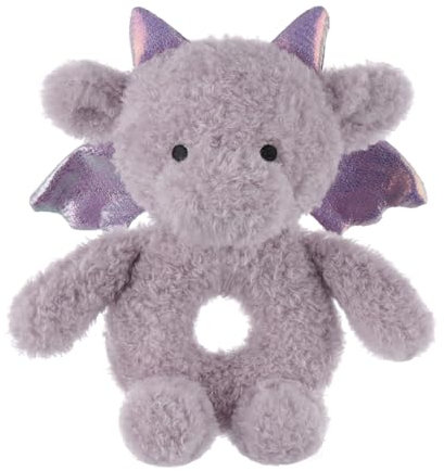 Apricot Lamb Drache Weiche Plüsch Rassel für Jungen und Mädchen, Plüsch gefüllte Tier Rassel Spielzeug für das Neugeborene, 0-3 Monate, 0-6 Monate und darüber, 17cm