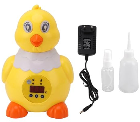Kleiner Eierbrutkasten, Brutapparat, Kindergarten, für Vollautomatisches Geflügel, für Küken, Zuhause, 6 Netzzubehör (EU-Stecker 100-240 V)