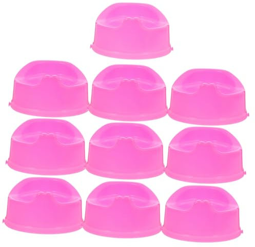 WOONEKY 10st Puppentoilette Zubehör Für Miniaturpuppen Töpfchen Für Babypuppen Spielzeuge Miniatur-toilettensitz Puppenhaus Toilette Toilettensitz Für Puppen Rosa Plastik Kind Möbel Urinal