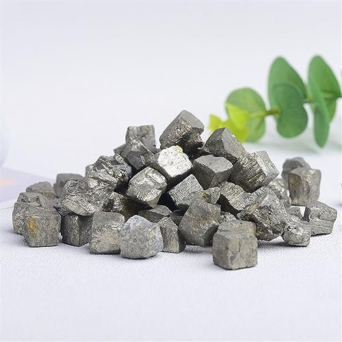 Natürlicher quadratischer Chalcopyrit-Pyrit-Mineralien-Probenstein, Zierstein, Erz und Chakra-Balance (10 Stück)