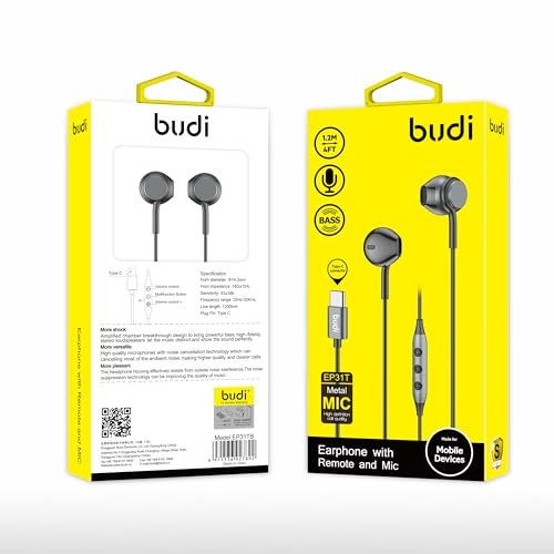 Budi - Auriculares con Cable con conector USB-C - EP31TB