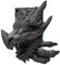 Generic Drachen Skulptur als Buchstütze - Schwarz, 1 Stück, Harz, 22 cm x 17 cm x 12 cm